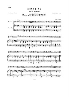 Sonatina for Mandolin, WoO 43a: partitura by Ludwig van Beethoven