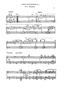 Sonata for piano No.1: Segunda edição by Mikhail Gogolin