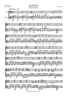 Sakura (Cherry Blossom): For viola and guitar by folklore