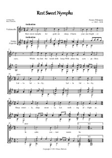 Rest Sweet Nymphs: For cello and guitar capo III by Francis Pilkington