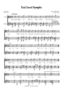 Rest Sweet Nymphs: For viola and guitar by Francis Pilkington