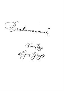 Brabançonne. National Anthem of Belgium: para orquetra by François van Campenhout