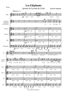 Les Eléphants – a musical setting for the poem by Leconte de Lisle: Les Eléphants – a musical setting for the poem by Leconte de Lisle by David W Solomons
