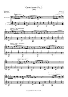 No.3: para violoncelo e guitarra by Erik Satie