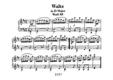 Waltz for Piano in D Major, WoO 85: For a single performer by Ludwig van Beethoven