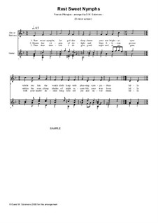 Rest Sweet Nymphs: para alto (ou baritono) e guitarra by Francis Pilkington