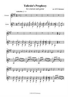 Taliesin's Prophecy: For voice (or clarinet) and guitar by Unknown (works before 1850)