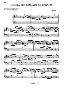 Sonata for Harpsichord (or Organ): Sonata for Harpsichord (or Organ) by Giuseppe Bencini