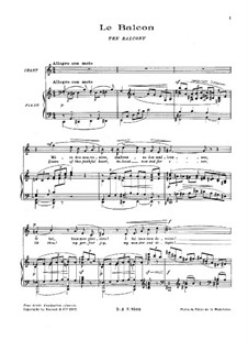 Five Poemes by Baudelaire, L.64: set completo by Claude Debussy