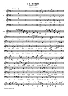 Song to Idleness: For choir and guitar by David W Solomons