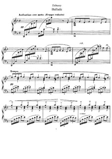 Ballade, L.70: Para Piano by Claude Debussy