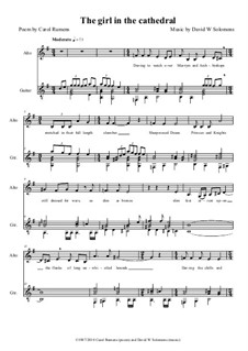 The girl in the Cathedral for alto and guitar: The girl in the Cathedral for alto and guitar by David W Solomons