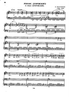 Dubrovsky: Romance of Dubrovsky by Eduard Napravnik