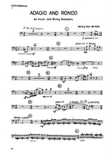 Adagio and Rondo for Solo Violin and String Orchestra: partes by Nancy Van de Vate