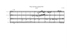 Piece for brass quartet No.10 (13), MVWV 114: Piece for brass quartet No.10 (13) by Maurice Verheul