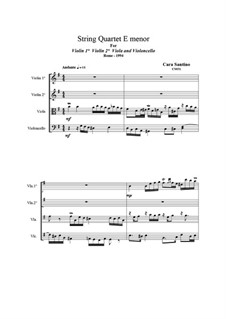 String Quartet in E minor, CS031: Quarteto de cordas em E menor, CS031 by Santino Cara