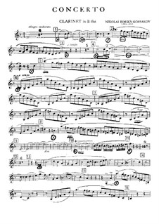 Concerto for Clarinet and Winds in E Flat Major: versão para clarinete e piano by Nikolai Rimsky-Korsakov