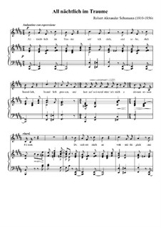 No.14 I See You Every Night in Dreams: Partitura piano-vocal by Robert Schumann