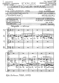 Exaudi orationem meam, Op.117: Exaudi orationem meam by Alexey Kurbanov