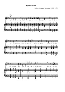 Zum Schluss: Zum Schluss by Robert Schumann