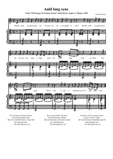 Auld Lang Syne: Para vocais e piano by Unknown (works before 1850)