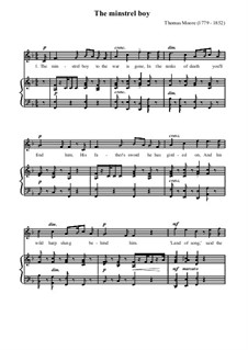 The Minstrel Boy (The Moreen): Para vocais e piano by folklore
