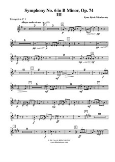 Movement III: Trumpete em C 1 (parte transposta) by Pyotr Tchaikovsky