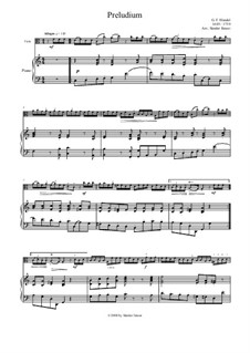 Prelude in B Flat Major: para viola e piano by Georg Friedrich Händel