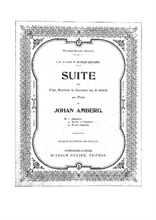 Suite for Flute, Clarinet, Oboe and Piano: todas as partes e partituras by Johan Amberg
