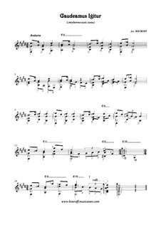 Gaudeamus igitur (So Let us Rejoice): Para Guitarra by Unknown (works before 1850)