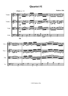 String Quartet: partitura completa by Matthew Ellis