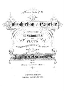 Introduction and Caprice , Op.58: Score, Parte de solo by Joachim Andersen