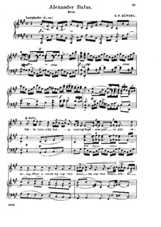 Alexander Balus, HWV 65: Subtle Love, with Fancy Viewing by Georg Friedrich Händel