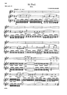 St. Paul, Op.36: Jerusalem! Jerusalem! Thou That Killest the Prophets, for soprano and piano by Felix Mendelssohn-Bartholdy