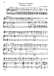 Harvest Cantata: Recitative and Aria 'Then Does Mem'ry Turn to Days' by Carl Maria von Weber