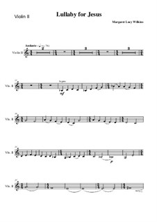 Lullaby for Jesus: violino parte II by Margaret Lucy Wilkins
