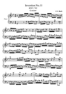 No.11 in G Minor, BWV 782: Para Piano by Johann Sebastian Bach