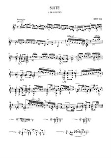 Suite for Lute (or Harpsichord) in E Minor, BWV 996: versão para guitarra by Johann Sebastian Bach