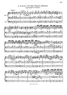 Concerto in F Major: versão para Orgão by Tomaso Albinoni