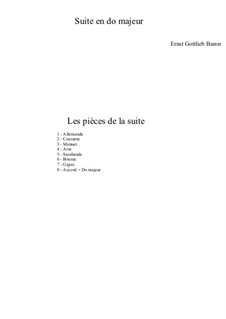 Suite in C Major: Suite in C Major by Ernst Gottlieb Baron