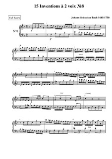 No.8 in F Major, BWV 779: para teclado by Johann Sebastian Bach