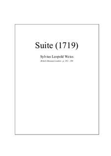 Suite for Lute in D Minor (London Manuscript): Suite for Lute in D Minor (London Manuscript) by Silvius Leopold Weiss