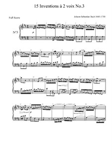 No.3 in D Major, BWV 774: para cravo by Johann Sebastian Bach
