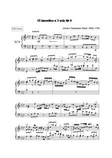 No.9 in F Minor, BWV 795: para teclado by Johann Sebastian Bach