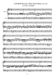 Chorale Preludes II (Schübler Chorales): Ach bleib bei uns, Herr Jesu Christ (Lord Jesus Christ, with Us Abide), BWV 649 by Johann Sebastian Bach