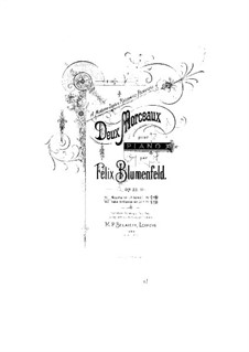 Two Pieces, Op.22: duas peças by Felix Blumenfeld