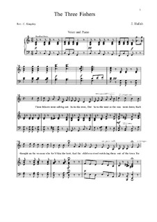 Three Fishers Went Sailing: Partitura Piano-vocal by John Hullah