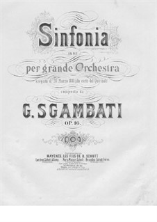Symphony No.1 in D Major, Op.16: partitura completa by Giovanni Sgambati