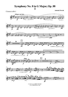Movement I: Clarinete em Bb 1 (parte transposta) by Antonín Dvořák