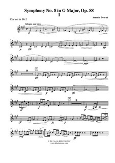 Movement I: Clarinete em Bb 2 (parte transposta) by Antonín Dvořák